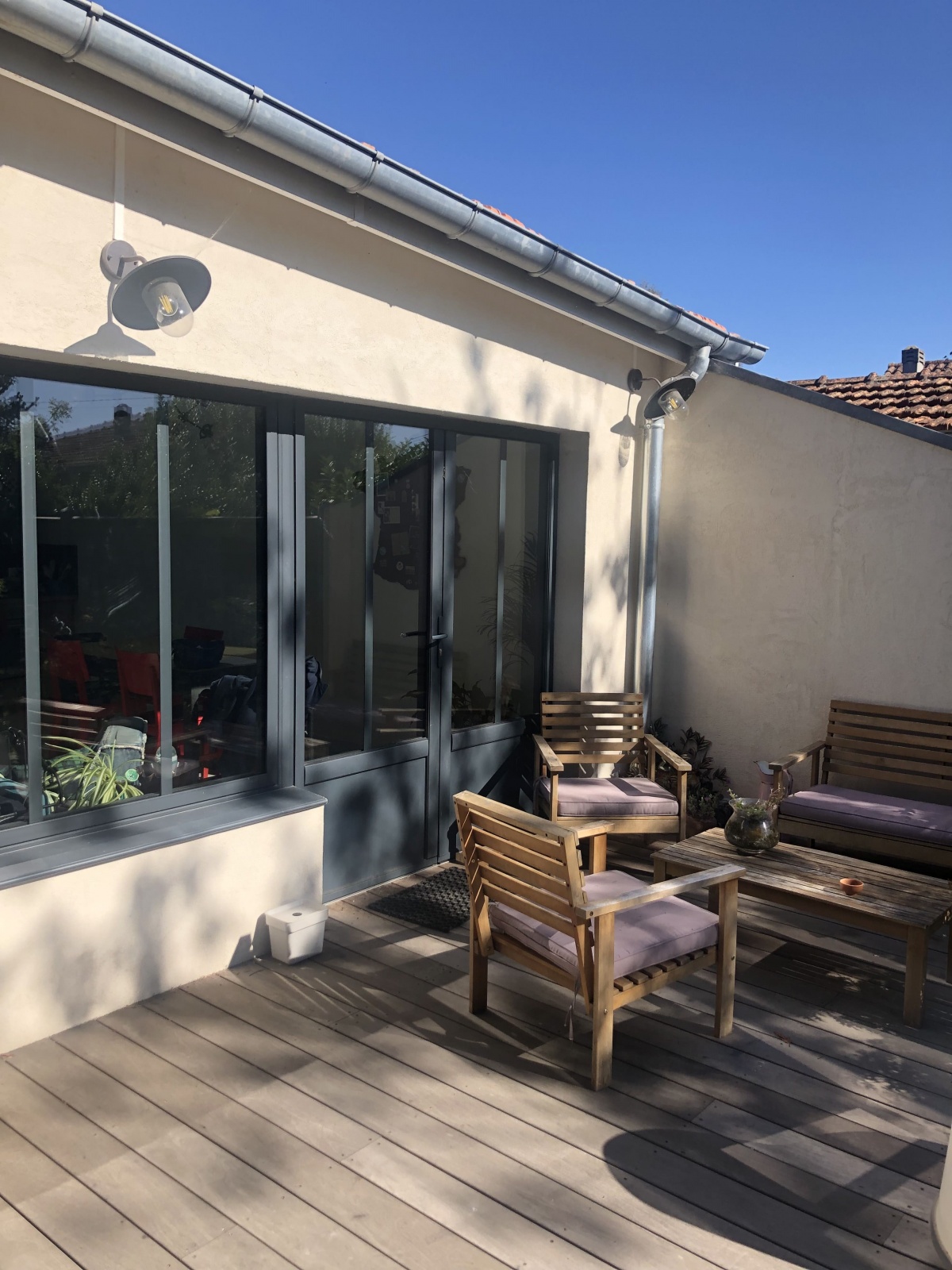 Maison M : Faade jardin / terrasse Extension