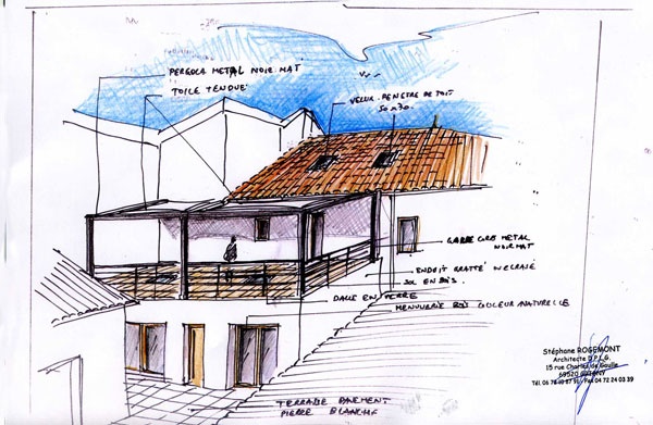 SUR COUR : CROQUIS